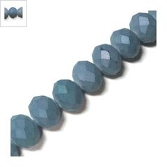 Γυάλινη Χάντρα Ροδέλα Κρυσταλλάκι Πολυγωνικό 8x6mm (~72τμχ) - Μπλε ΚΩΔ:75040346.001-NG
