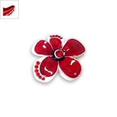 Ρητίνη Στοιχείο Λουλούδι 46mm - Κόκκινο ΚΩΔ:71010348.002-NG
