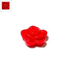 Πολυεστερικό Στοιχείο Λουλούδι Περαστό 18-20mm - Κόκκινο ΚΩΔ:71010364.003-NG