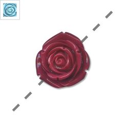 Πολυεστερικό Στοιχείο Λουλούδι Τριαντάφυλλο Περαστό 35mm - Σιέλ ΚΩΔ:71010403.004-NG