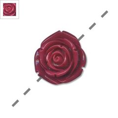 Πολυεστερικό Στοιχείο Λουλούδι Τριαντάφυλλο Περαστό 35mm - Κόκκινο ΚΩΔ:71010403.008-NG