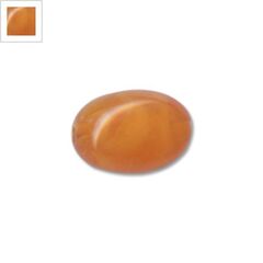 Ακρυλική Χάντρα Οβάλ 12.5x18.6mm (Ø3mm) - Πορτοκαλί ΚΩΔ:71020849.004-NG