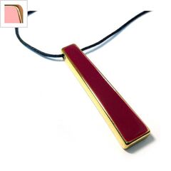 Ακρυλικό Στοιχείο Τραπέζιο με Σμάλτο 52x12mm - Ροζ Χρυσό UV/Ροζ ΚΩΔ:71730036.514-NG