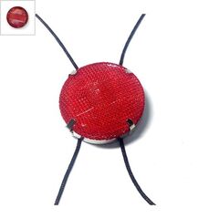 Ακρυλικό Καστόνι με Δίχτυ Στρογγυλό 16mm - Ρόδιο / Κόκκινο ΚΩΔ:78710049.405-NG