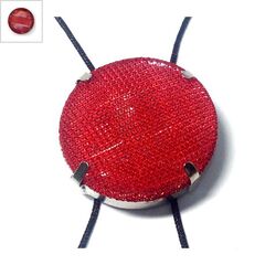 Ακρυλικό Καστόνι με Δίχτυ Στρογγυλό 25mm - Ρόδιο / Κόκκινο ΚΩΔ:78710051.405-NG