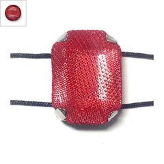 Ακρυλικό Καστόνι με Δίχτυ Παράλληλο 18x25mm - Ρόδιο / Κόκκινο ΚΩΔ:78710060.405-NG