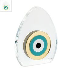 Πλέξι Ακρυλικό Επιτραπέζιο Αυγό Μάτι 90x110mm - Διαφανές/ Χρυσός Καθρέπτης/ Τυρκουάζ/ Άσπρο/ Μαύρο ΚΩΔ:7148E008.001-NG