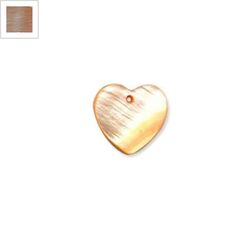 Κοχύλι Μοτίφ Καρδιά 16mm - Καφέ ΚΩΔ:74020017.002-NG
