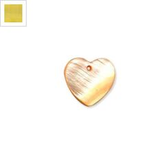 Κοχύλι Μοτίφ Καρδιά 16mm - Κίτρινο ΚΩΔ:74020017.007-NG