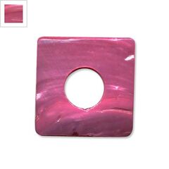 Κοχύλι Μοτίφ Τετράγωνο 45x45mm με Tρύπα 20mm - Ροζ ΚΩΔ:74020026.005-NG