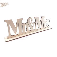 Ξύλινο Στοιχείο Επιτραπέζιο ''Mr&Mrs'' 32x9cm (2τμχ) - Άσπρο ΚΩΔ:76040266.002-NG