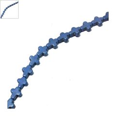 Ημιπ. Πέτρα Χαολίτης Σταυρός Περαστός 8x10mm(~40τμχ/κορδόνι) - Μπλε ΚΩΔ:72239020.035-NG