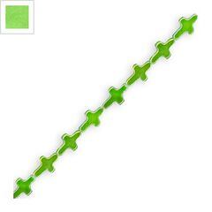Κοχύλι Στοιχείο Σταυρός Περαστός 8x13mm - Πράσινο AB ΚΩΔ:74020068.008-NG