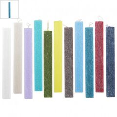 Κερί Λαμπάδα Αρωματική Πλακέ 290mm μήκος 32mm πλάτος/15mm - Μπλε/ Πράσινο ΚΩΔ:8207021.0011-NG