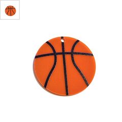 Πλέξι Ακρυλικό Μοτίφ Στρογγυλό Μπάλα Μπάσκετ 50mm - Κεραμιδί ΚΩΔ:71460056.081-NG