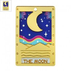 Πλέξι Ακρυλικό Μοτίφ Ταυτότητα Ταρώ Φεγγάρι “MOON” 29x45mm - Μπλε/ Χρυσός Καθρέπτης/ Γαλάζιο/ Ροζ/ Multi ΚΩΔ:71460966.001-NG