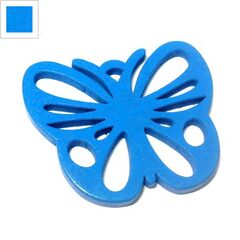 Ξύλινο Μοτίφ Πεταλούδα 67x52mm - Μπλε ΚΩΔ:76010369.002-NG