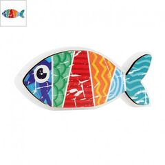 Ξύλινο & Πλέξι Ακρυλικό Επιτραπέζιο Ψάρι 125x51mm - Άσπρο/ Φυσικό/ Μπλε/ Κόκκινο/ Multi ΚΩΔ:76710254.001-NG