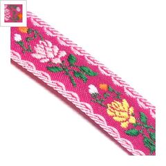 Κορδέλα Πολυεστερική Λουλούδια 23mm (10μέτρα) - Ροζ ΚΩΔ:77090180.001-NG
