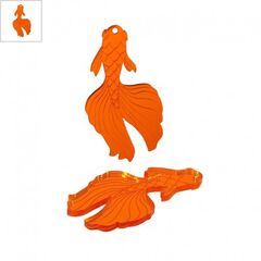 Πλέξι Ακρυλικό Μοτίφ Ψάρι 55x31mm - Πορτοκαλί Καθρέπτης ΚΩΔ:71481946.399-NG