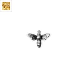 Μεταλλικό Ζάμακ Χυτό Μοτίφ Μέλισσα 19x13mm - 24K Επίχρυσο ΚΩΔ:78414325.022-NG