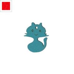 Ξύλινο Μοτίφ Γάτα 25x20mm - Κόκκινο ΚΩΔ:76010204.001-NG