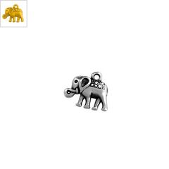 Μεταλλικό Ζάμακ Χυτό Μοτίφ Ελέφαντας 16x11mm - 24K Επίχρυσο ΚΩΔ:78413334.022-NG