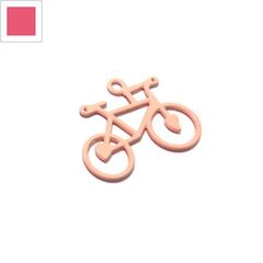 Μεταλλικό Ζάμακ Χυτό Χρωματιστό Μοτίφ Ποδήλατο 24x39mm - Κοραλί ΚΩΔ:78170112.005-NG