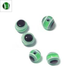 Πολυεστερική Χάντρα Μάτι 6mm (Ø2.2mm) - Πράσινο/Άσπρο/Μαύρο ΚΩΔ:71010449.003-NG