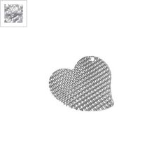 Ασήμι 925 Μοτίφ Καρδιά 18mm - Ασήμι ΚΩΔ:86020346.003-NG