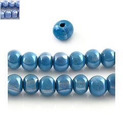 Κεραμική Χάντρα Στρογγυλή Ροδέλα με Σμάλτο 12mm (Ø4mm) - Μπλε Ορχιδέας ΚΩΔ:0220074.0014-NG