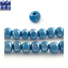 Κεραμική Χάντρα Στρογγυλή Ροδέλα με Σμάλτο 12mm (Ø4mm) - Μπλε Ηλεκτρίκ ΚΩΔ:0220074.0032-NG