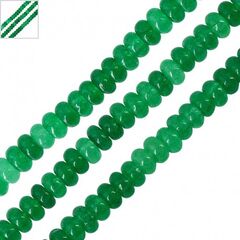Ημιπολύτιμη Πέτρα Νεφρίτης Ροδέλα 4/2mm (Ø0.5mm) (~180τμχ) - Πράσινο ΚΩΔ:72000323.010-NG
