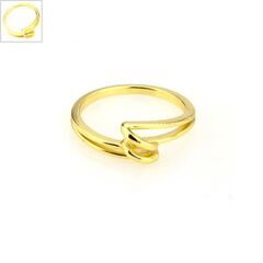 Μεταλλικό Ορειχάλκινο (Μπρούτζινο) Δαχτυλίδι 21mm - Ε-Χρυσό ΚΩΔ:78010673.322-NG