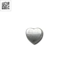 Μεταλλική Ζάμακ Χυτή Χάντρα Καρδιά 8mm (Ø2.1mm) - 999° Επάργυρο Αντικέ ΚΩΔ:78410334.027-NG