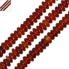 Ημιπολύτιμη Πέτρα Αχάτης Ροδέλα 4/2mm (Ø0.5mm) (~180τμχ) - Κόκκινο/ Πορτοκαλί ΚΩΔ:72000323.006-NG