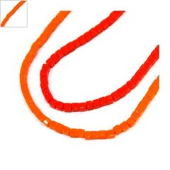Γυάλινη Χάντρα Σωληνάκι 3mm (~200τμχ/54cm/κορδόνι) - Πορτοκαλί ΚΩΔ:75040381.002-NG