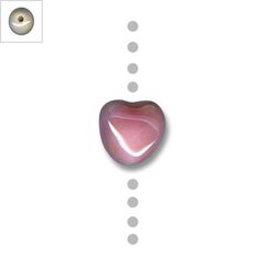 Κεραμικό Στοιχείο Καρδιά Περαστό με Σμάλτο 15mm (Ø2.5mm) - Κρεμ ΚΩΔ:02201083.001-NG