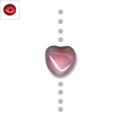 Κεραμικό Στοιχείο Καρδιά Περαστό με Σμάλτο 15mm (Ø2.5mm) - Κόκκινο Ανοιχτό ΚΩΔ:02201083.056-NG