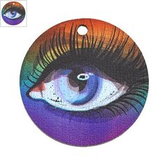 Πλέξι Ακρυλικό Μοτίφ Στρογγυλό Μάτι 30mm - Μαύρο/ Multi ΚΩΔ:71460723.001-NG