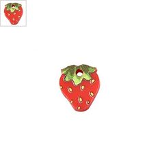 Πλέξι Ακρυλικό Μοτίφ Φράουλα 10x12mm - Κόκκινο/Πράσινο/Άσπρο ΚΩΔ:71460617.001-NG