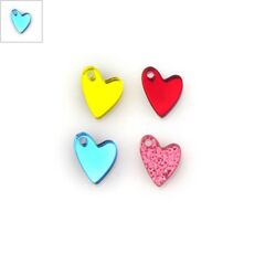 Πλέξι Ακρυλικό Μοτίφ Καρδιά 10x12mm - Γαλάζιος Καθρέπτης ΚΩΔ:71481533.393-NG