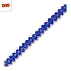 Γυάλινη Χάντρα Ροδέλα Κρυσταλλάκι Πολυγωνικό 4x3mm (~100τμχ) - Οπάκ Πορτοκαλί ΚΩΔ:75040283.086-NG