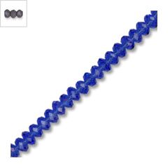 Γυάλινη Χάντρα Ροδέλα Κρυσταλλάκι Πολυγωνικό 4x3mm (~100τμχ) - Οπάκ Μωβ ΚΩΔ:75040283.106-NG